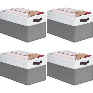 Storage Bins Closet, Fabric Closet Organizers and Storage, 4-Pack